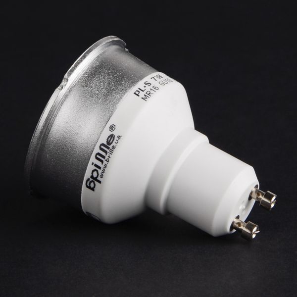 Лампа енергозберігаюча 7W GU10 WW MR16 (PL-S) 220V L30-064 фото