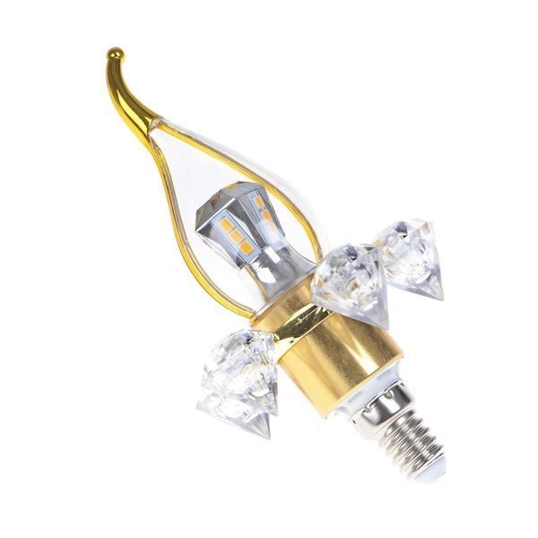 Лампа светодиодная E14 LED 5W 20 pcs WW CL37-A SMD2835 (gold) 220V 32-647 фото