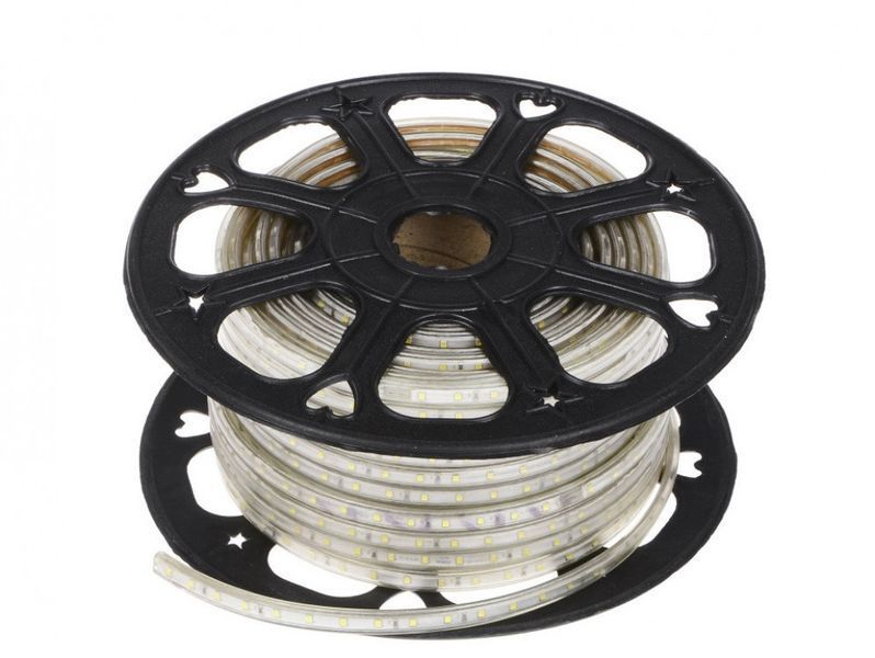 Светодиодная лента влагозащищенная холодный оттенок 220V 10.8W 2835 CW BROWN IP67 1m (BY-032/60) 32-202 фото