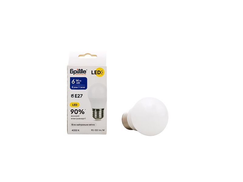 Лампа светодиодная LED E27 6W NW G45 33-755 фото