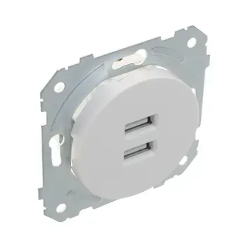 Розетка з USB WB-2USB бiла