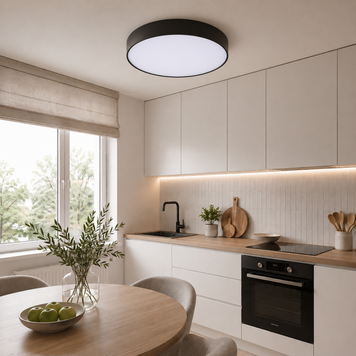 Світильник стельовий накладний LED FLF-83 20W WW BK l121-112 фото