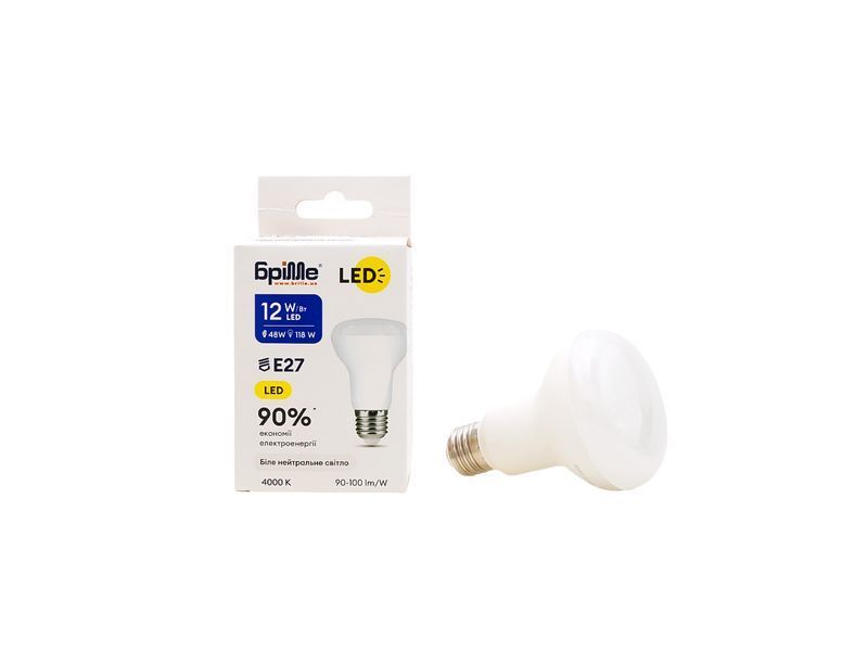 Лампа світлодіодна LED E27 12W NW R80 33-750 фото