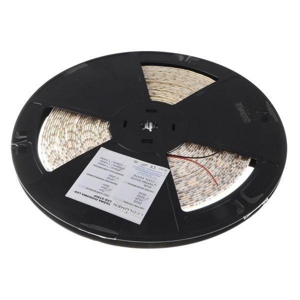 Світлодіодна стрічка вологозахищена теплий відтінок 12V 14.4W 5050 WHITE PCB WW IP65 1m (BY-009/60) l26-018 фото