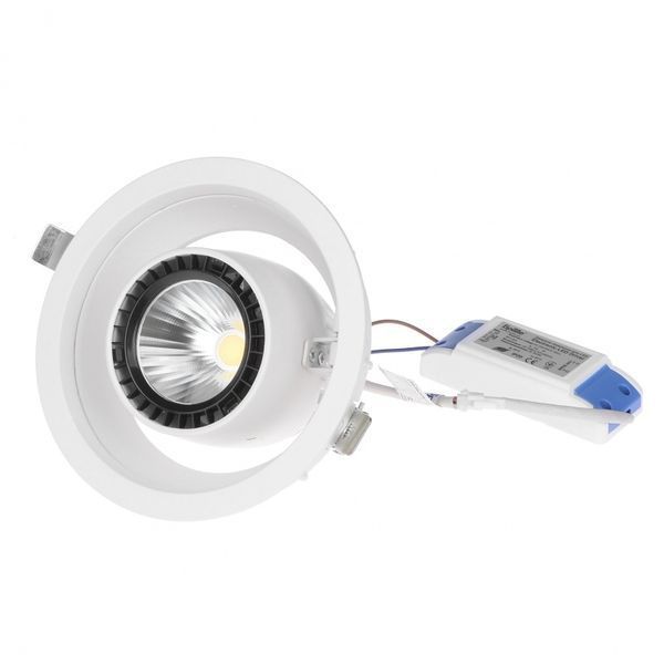 Світильник стельовий LED врізний LED-56/24W WW WH COB 32-248 фото