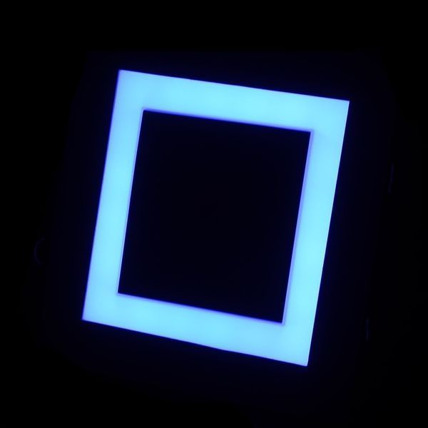 Світильник стельовий врізний світлодіодний LED-159/12W NW + 4W BL led 32-088 фото