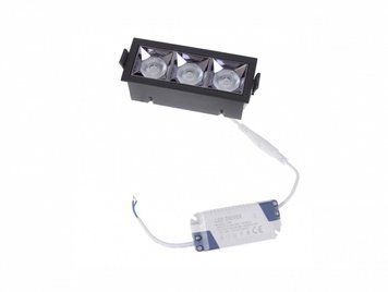 Світильник точковий LED HDL-DT 203/3*4W NW BK 36-302 фото