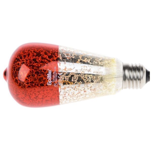 Лампа світлодіодна LED 6W E27 COG WW ST64 RED 220V 32-363 фото