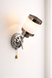 Бра настенное накладное с выключателем LK-734W/1 E27 WH+CH 29-445 фото 3