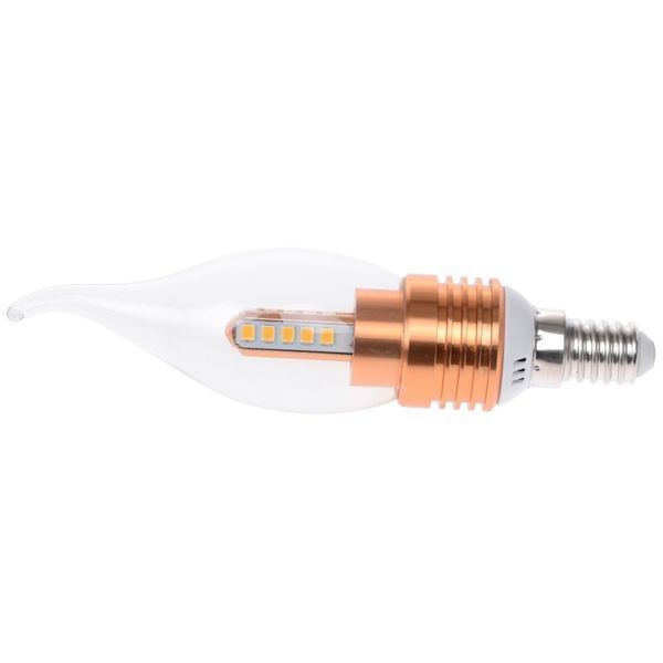 Лампа світлодіодна LED E14 5W 20 pcs WW CL37-A SMD2835 (copper) 220V 32-628 фото