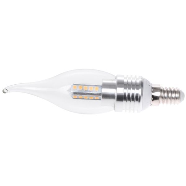 Лампа светодиодная LED E14 5W 20 pcs WW CL37-A SMD2835 (silver) 220V 32-629 фото