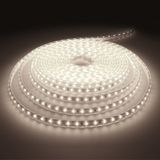 Світлодіодна стрічка вологозахищена холодний відтінок 220V 4.8W 2835 CW WHITE PCB IP65 1m (BY-028/60) 32-653 фото