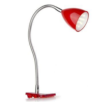 Настільна лампа на гнучкій ніжці на прищепці червона MTL-22 1.8W RED l85-004 фото