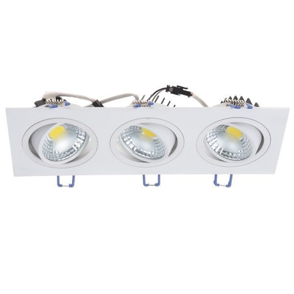 Світильник стельовий LED врізний LED-173/3x5W NW WH 32-193 фото