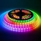Кольорова LED стрічка вологозахищена 220V 4.8W 2835 RGB WHITE PCB IP65 1m (BY-028/60) 32-654 фото