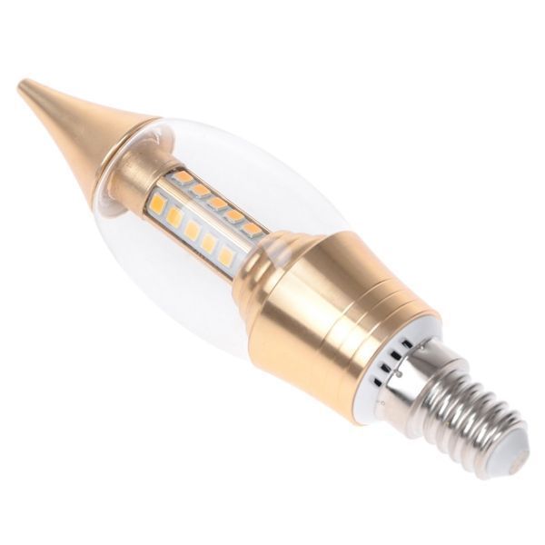 Лампа світлодіодна LED 5W E14 WW C37 Gold 220V 32-632 фото
