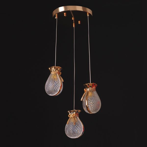 Люстра підвісна Е14 120W G (BR-01 478S/3) 24-918 фото