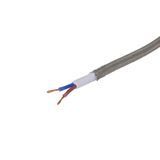 Декоративный кабель в тканевой оплетке IU-2 2x0,75 GY (1м) 42-131 фото