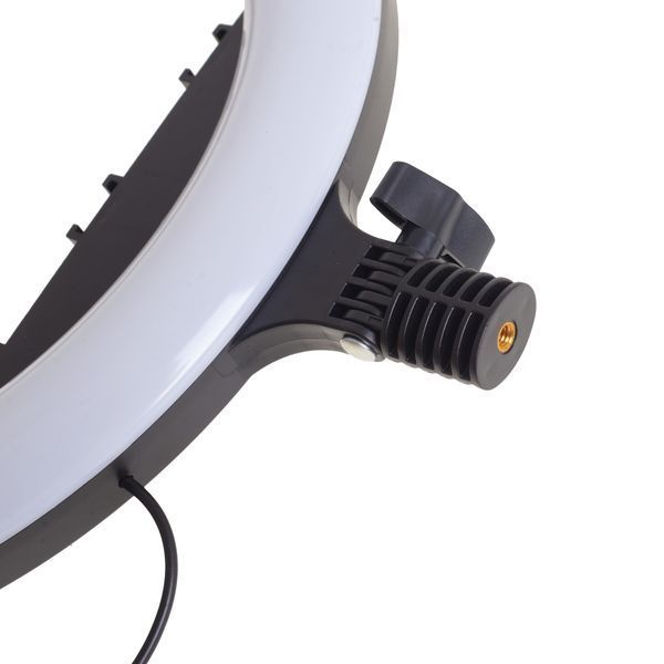 Кольцевая лампа блогера с 3 держателями LED 24W CCT 36 см (TE-053) 43-008 фото