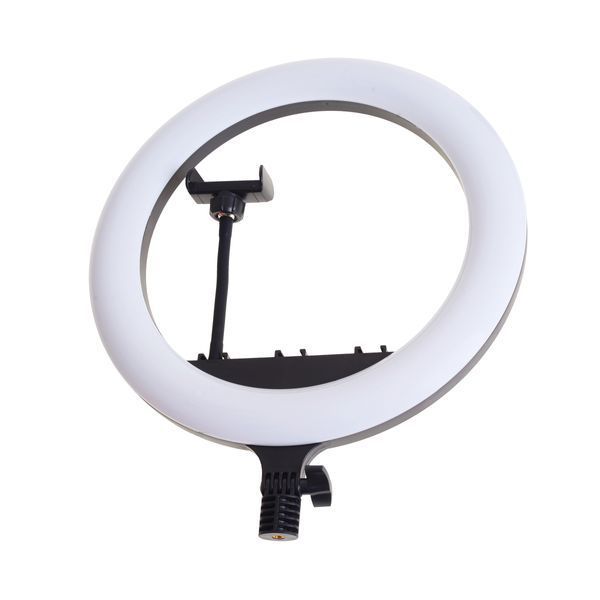 Кольцевая лампа блогера с 3 держателями LED 24W CCT 36 см (TE-053) 43-008 фото