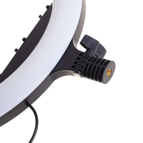 Кольцевая лампа блогера с 3 держателями LED 24W CCT 36 см (TE-053) 43-008 фото
