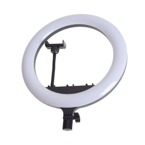 Кольцевая лампа блогера с 3 держателями LED 24W CCT 36 см (TE-053) 43-008 фото