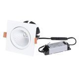 Світильник стельовий LED врізний LED-41/15W COB CW DL l126-014 фото