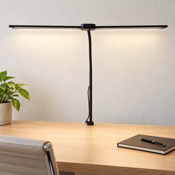 Настільна лампа світлодіодна 12W 5V LED з USB для офісу, для школяра, з регулюванням кольору світла, чорна MTL-30 25-080 фото