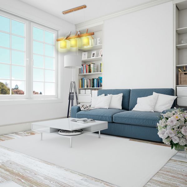 Люстра підвісна в спальню Е27 60W Wood/WH (BR-01 601S/3) 24-738 фото