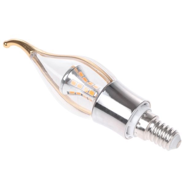 Лампа светодиодная E14 LED 6W 28 pcs WW CL37-A SMD2835 (silver) 220V 32-637 фото