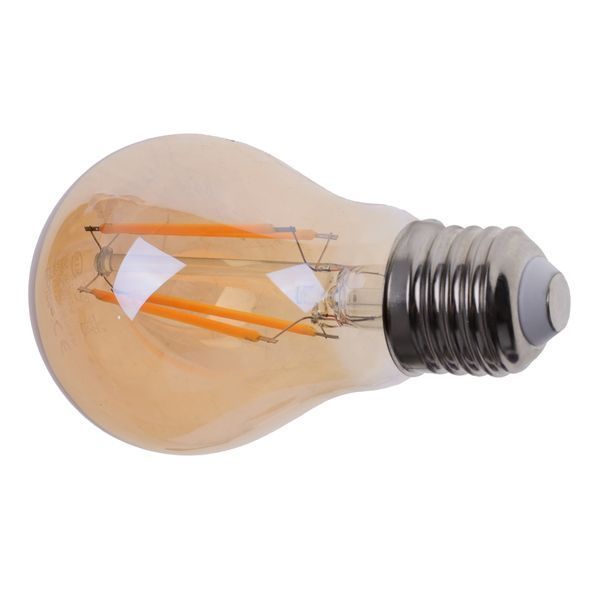 Лампа світлодіодна LED Едісона LED E27 8W WW A60 COG Amber 220V 33-608 фото