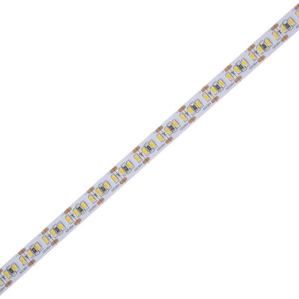 Світлодіодна стрічка негерметична теплий відтінок 12V 20.4W 3014 WHITE PCB IP20 1m (BY-029/204) 32-662 фото