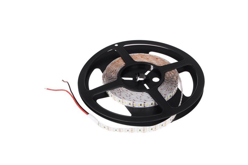 Світлодіодна стрічка негерметична теплий відтінок 12V 20.4W 3014 WHITE PCB IP20 1m (BY-029/204) 32-662 фото