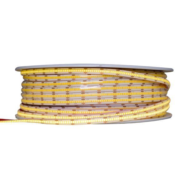 Світлодіодна стрічка теплий відтінок 12V 11W COB WW IP44 1m (BY-075/320) 33-484 фото