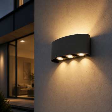 Подсветка AL-264/6х1W NW LED IP44 BK 34-478 фото