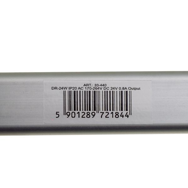 Блок живлення світлодіодний 0,8A DR-24W IP20 AC 170-264V DC 24V 0,8A 33-440 фото