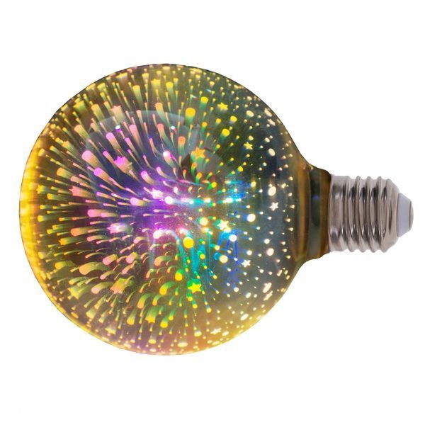 Лампа світлодіодна LED 3D 3W E27 COG G95 220V 33-617 фото