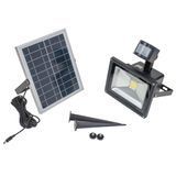 Прожектор на солнечной батарее с датчиком движения с аккумулятором LED IP65 HL-42P/20W CW 32-571 фото
