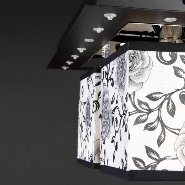 Люстра стельова з підсвічуванням смарт LED E14 40W BK (BKL-624C/4) l91-020 фото
