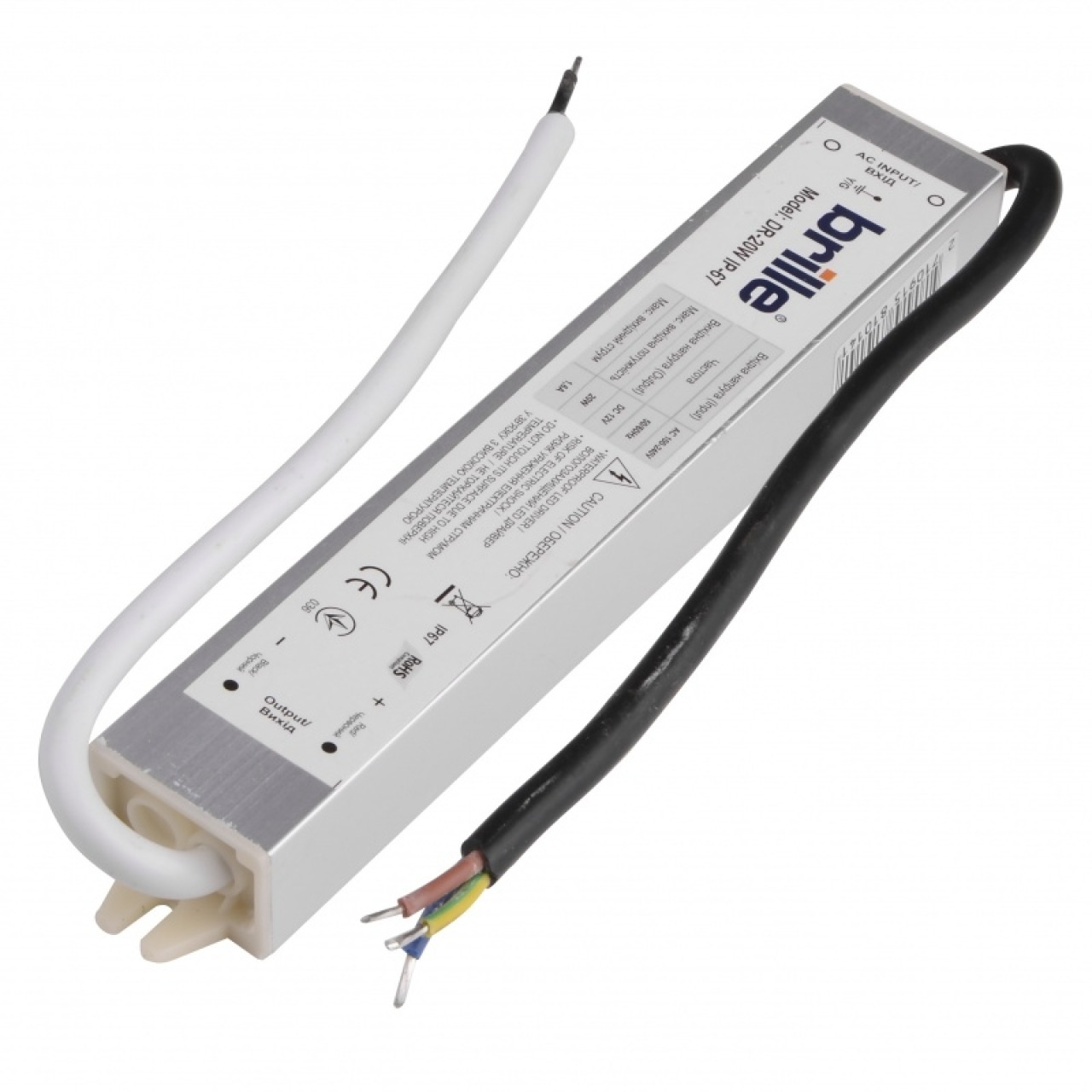 Блок живлення вологозахищений led dr-20W IP-67 AC 170-250V DC 12V