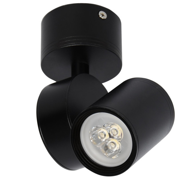 Светильник потолочный LED накладной светодиодный поворотный LED-214/3x1W BK