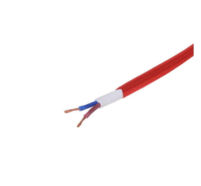 Декоративний кабель у тканинному обплетенні IU-2 2x0,75 RED