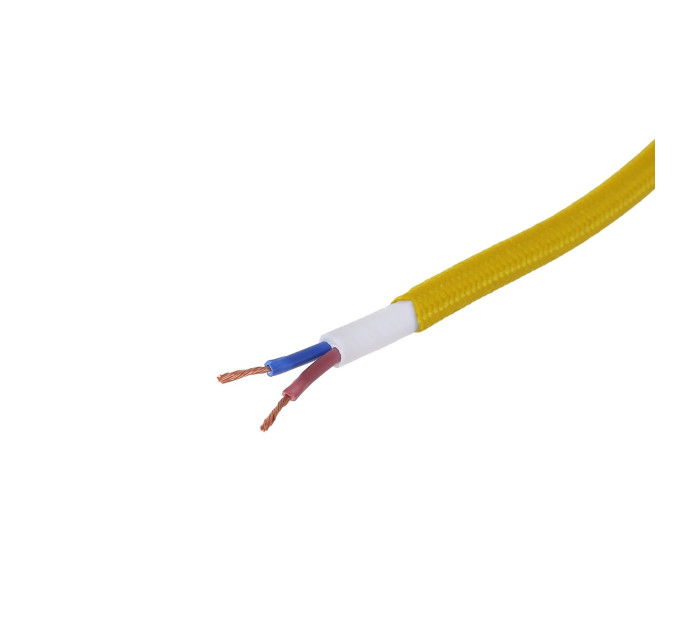 Декоративний кабель у тканинному обплетенні IU-2 2x0,75 YL