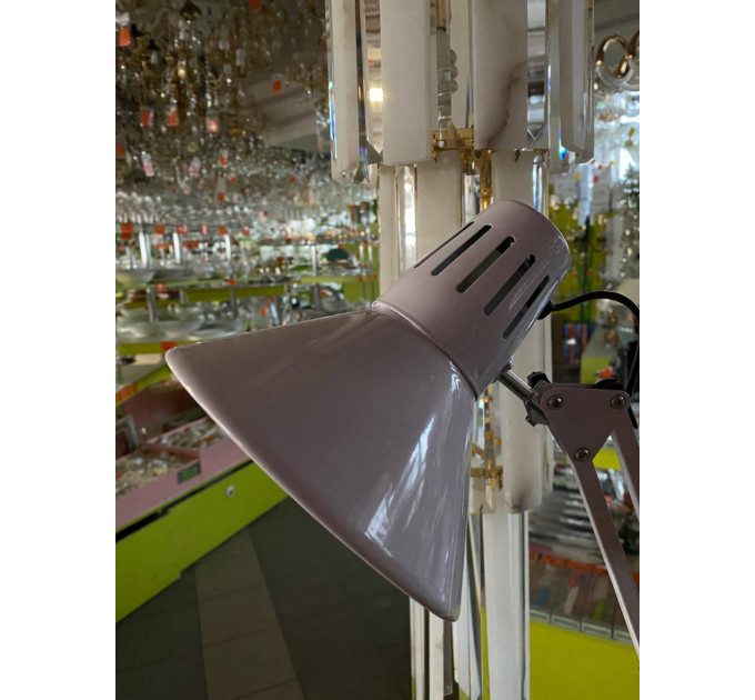 Настільна лампа на гнучкій ніжці на струбцині MTL-07 White