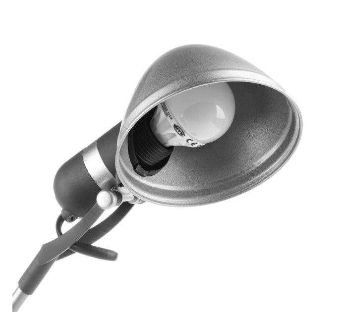 Настільна лампа на гнучкій ніжці офісна MTL-11 silver/gray