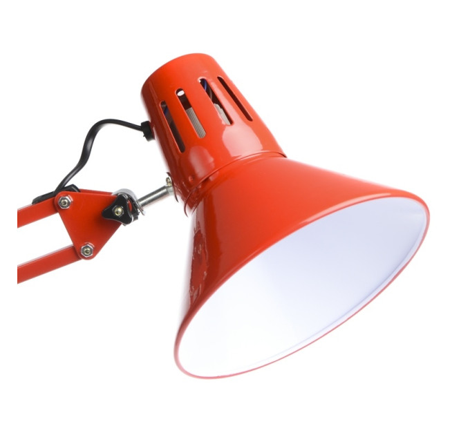 Настільна лампа гнучка трансформер для офісу для манікюру для школяра з затискачем на прищіпці MTL-07 E27 RED