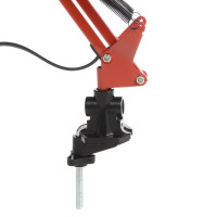 Настільна лампа гнучка трансформер для офісу для манікюру для школяра з затискачем на прищіпці MTL-07 E27 RED