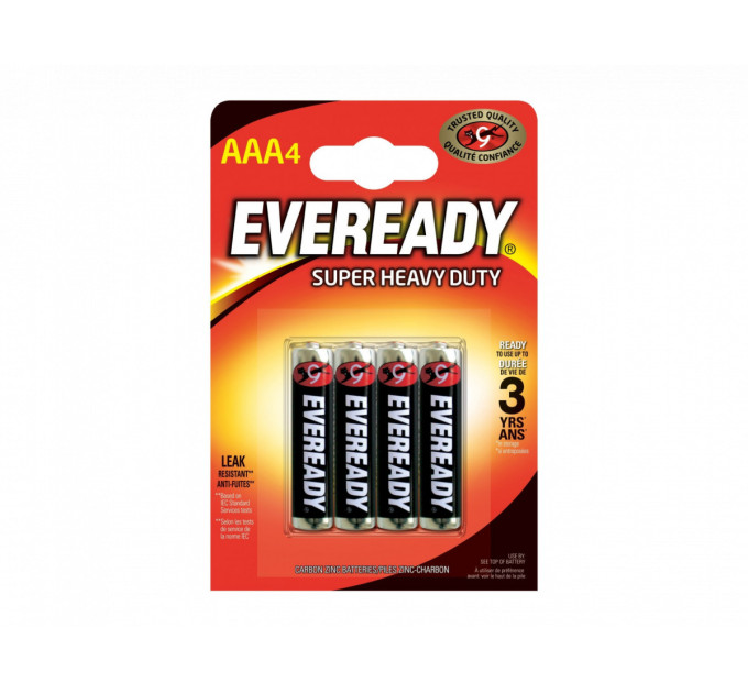 Элемент питания ENERGIZER EVEREADY AAА Super Heavy Duty 4шт.