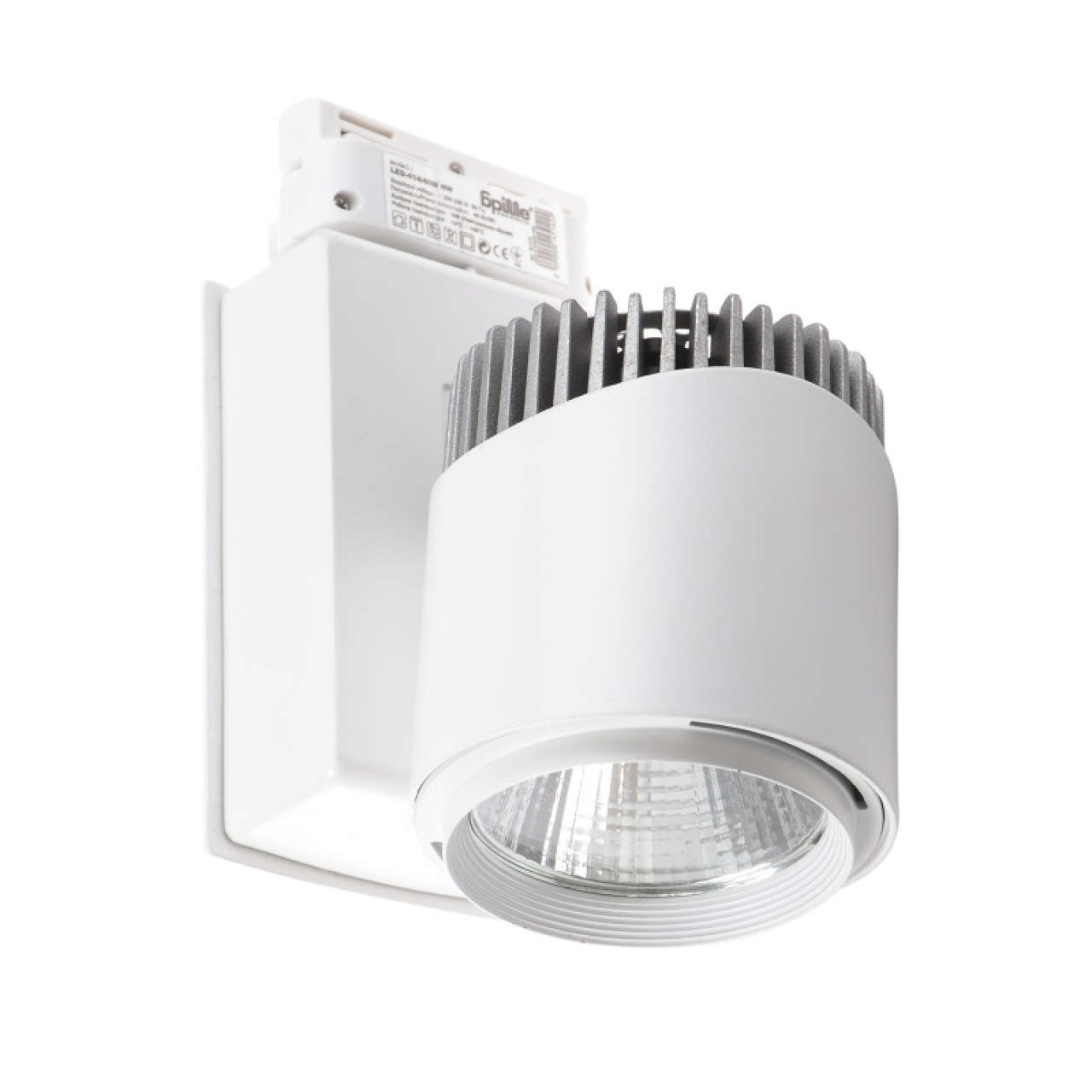 Світильник трековий поворотний LED 414/40W NW WH COB