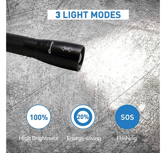 Ліхтарик світлодіодний тактичний Electraline Lumina 10W 800LM IPX7